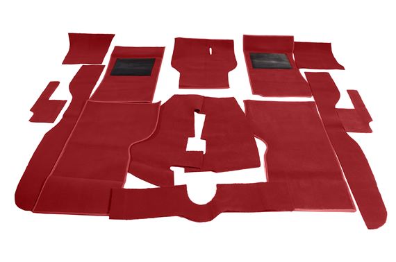 Passenger Area Carpet Set - RHD and LHD - Red - Triumph 2000/2500/2.5Pi - RM8113RED